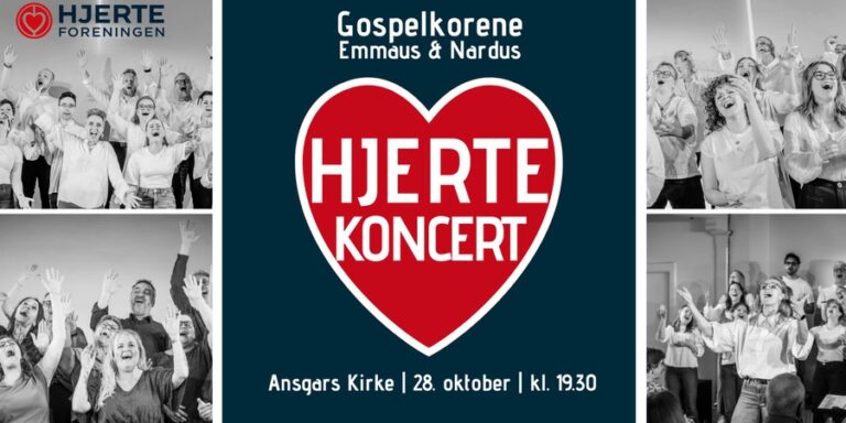 Hjertekoncert - Gospel for Hjerteforeningen med Emmaus & Nardus i Ansgars Kirke – Odense C