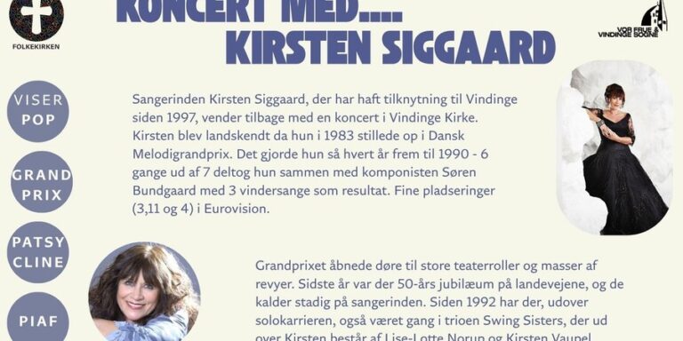 Koncert i Vindinge kirke med Kirsten Siggaard